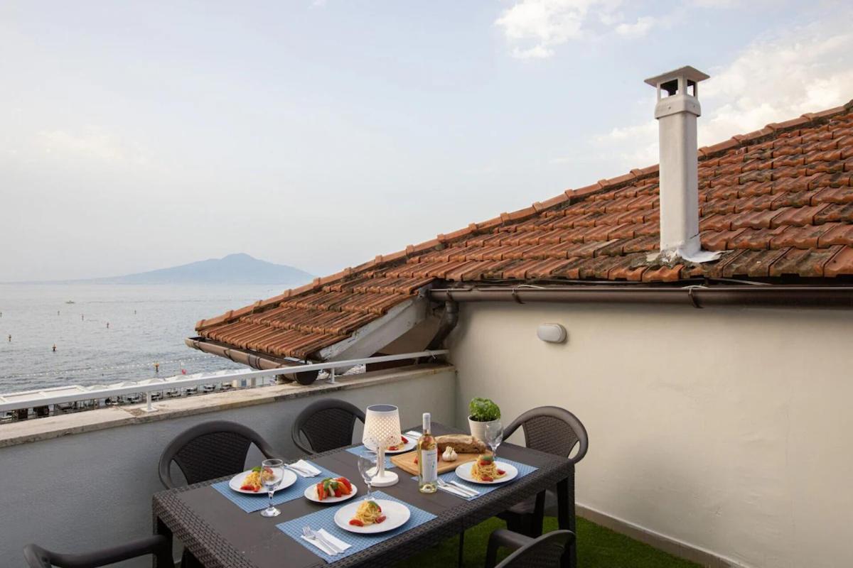 Sorrentovibes - Seaview Home On The Beach & Amazing Views Terrace エクステリア 写真